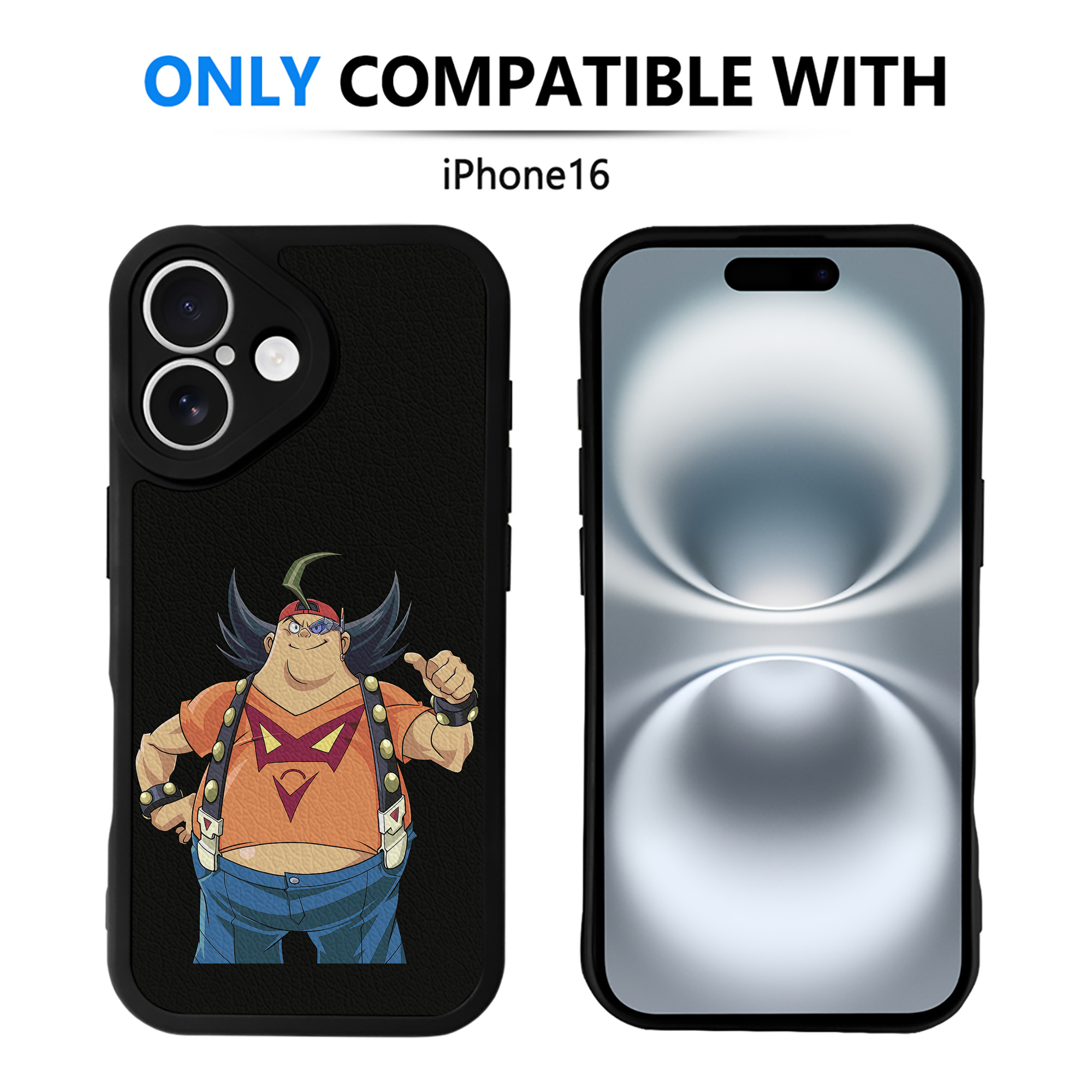 （画像用） 遊☆戯☆王 Yu-Gi-Oh! 【iPhone 16シリーズ対応】シリコンスマホケース（レザー調） 材質：シリコン